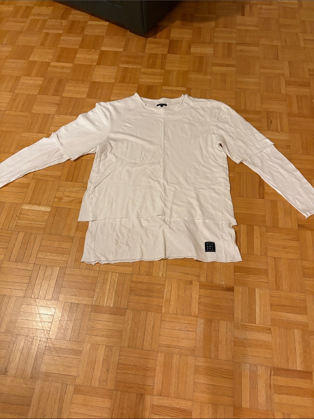 Punk/Royal White Layered Long Sleeve Top